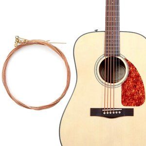 6Pcs/Set Guitar Strings Replacement Colorful Steel for Electric Acoustic Guitar